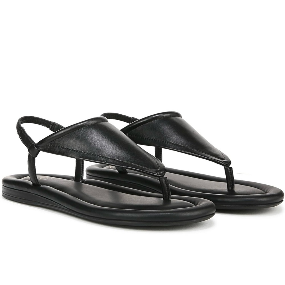 Franco Sarto Jocelyn Flat Sandal, Black, Size 8